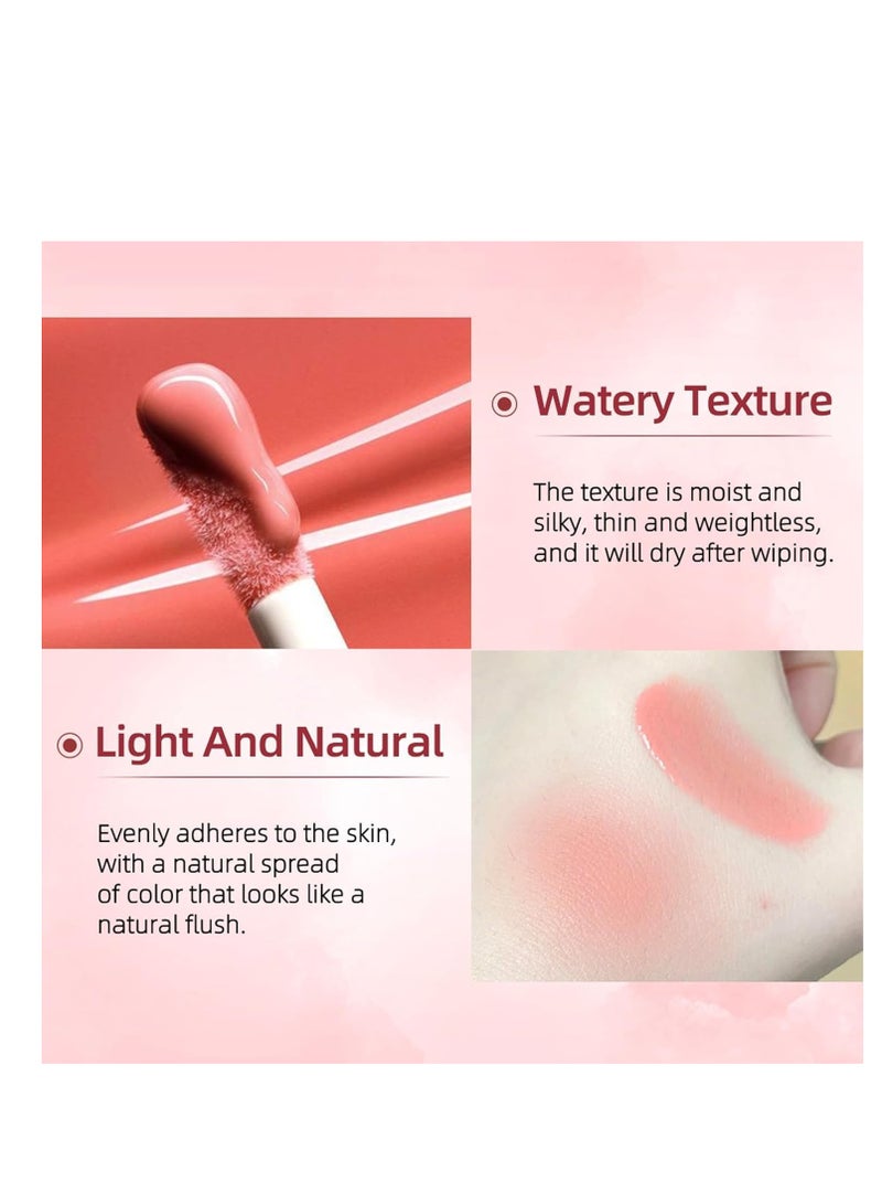 Liquid Blush Makeup, Creamy Velvet Blush, Natural Glow Blush Long-Wearing, Lipstick Blush, Velvet Mist Effect, Lightweight, Waterproof All-Day Blush, Multiple-Use Cosmetics
