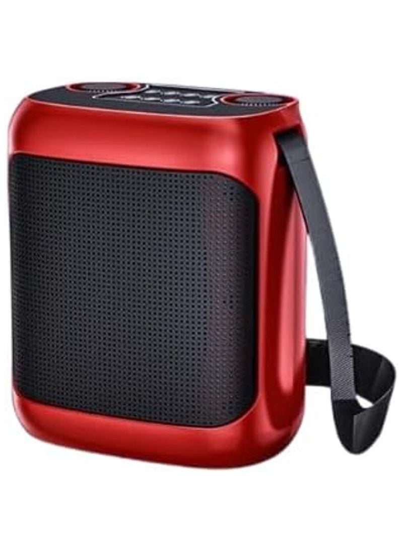 YS-220 Red Outdoor Karaoke Speaker Big Strap Speaker With Dual UHF Wireless Microphone