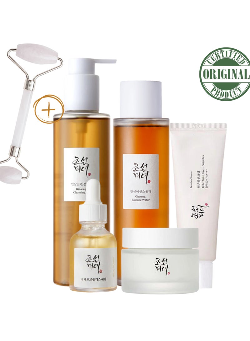 Infinite Hydration Collection For Natural Glow Ginseng Cleansing Oil Ginseng Essence Water Glow Serum Dynasty Cream Sunscreen Rice + Probiotics SPF50+ PA++++ 410ml
