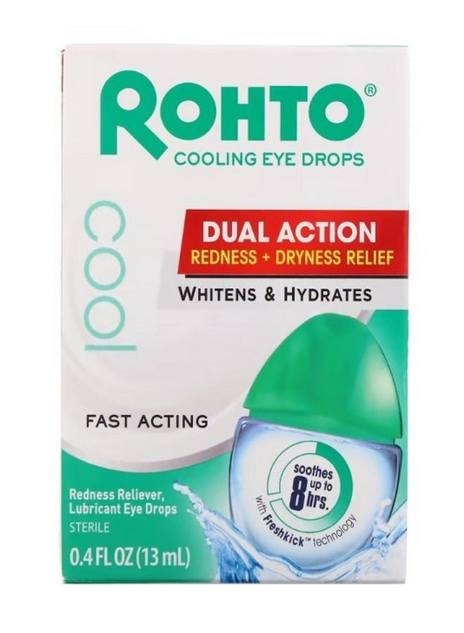 Cooling Eye Drops Dual Action Redness  Dryness Relief 0.4 fl oz 13 ml