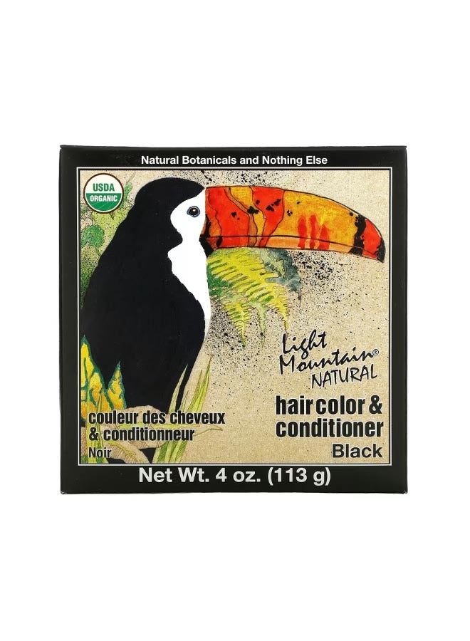 Natural Hair Color and Conditioner Black 4 oz 113 g