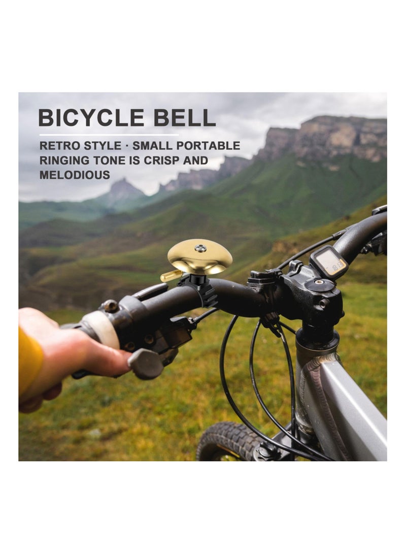 Bicycle Bell Copper, Classic Bicycle Bell for with Loud Sound Bells, Classic Brass Bell Bicycle Bell for Ring Bell for Road Mountain Handlebars