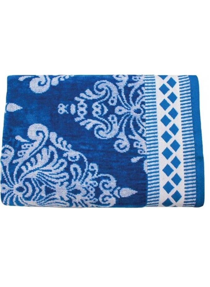 bath towel - 70 Cm x 140 Cm, Soft Towel 520 GSM, 100% Cotton (BLUE).