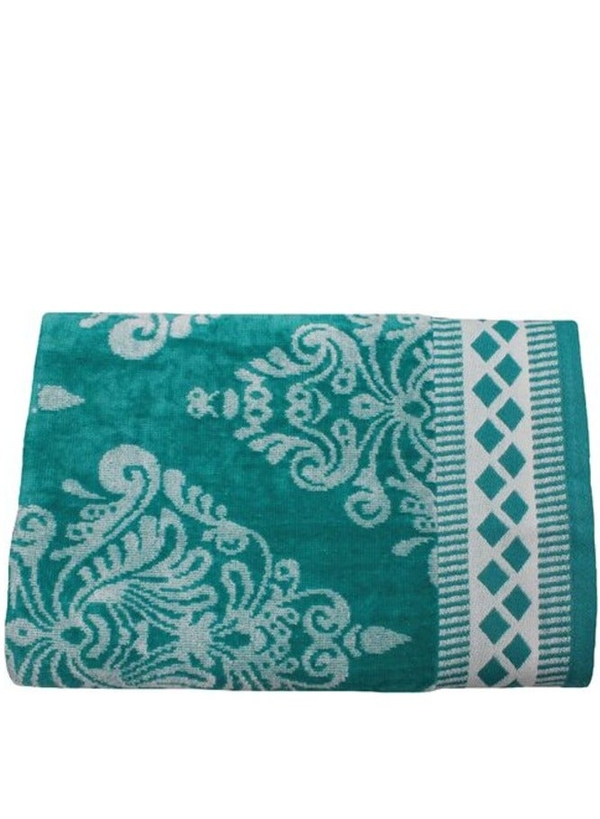 DUKE BURSA Yarn dyed bath towel - 70 Cm x 140 Cm, Soft Towel 520 GSM, 100% Cotton (TEAL).