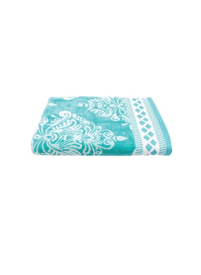 DUKE BURSA Yarn dyed bath towel - 70 Cm x 140 Cm, Soft Towel 520 GSM, 100% Cotton (TEAL).