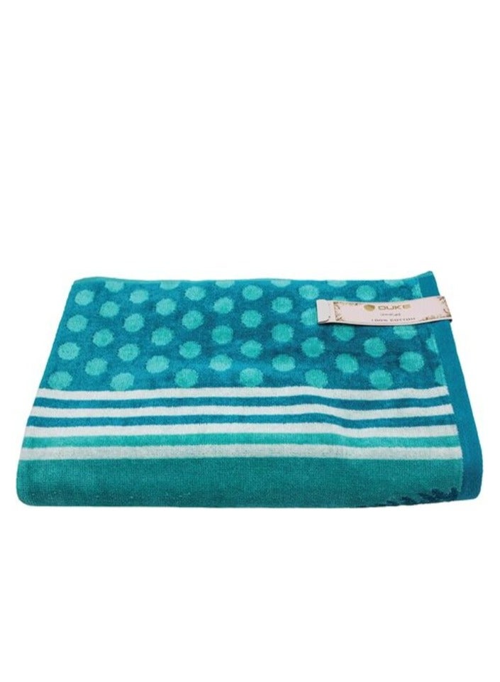 DUKE IZMIR Yarn dyed bath towel - 70 Cm x 140 Cm, Soft Towel 520 GSM, 100% Cotton (TEAL).