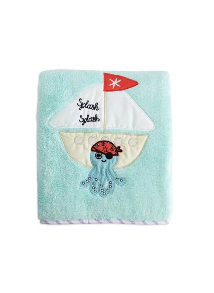 Milk&Moo Sailor Octopus Baby Blanket, 100% Oeko-Text Certified Receiving Blanket For Babies, Ultra Soft Infant Blanket For Stroller & Travel, Colorful & Plush Animal Blanket For Baby Girls & Baby Boys