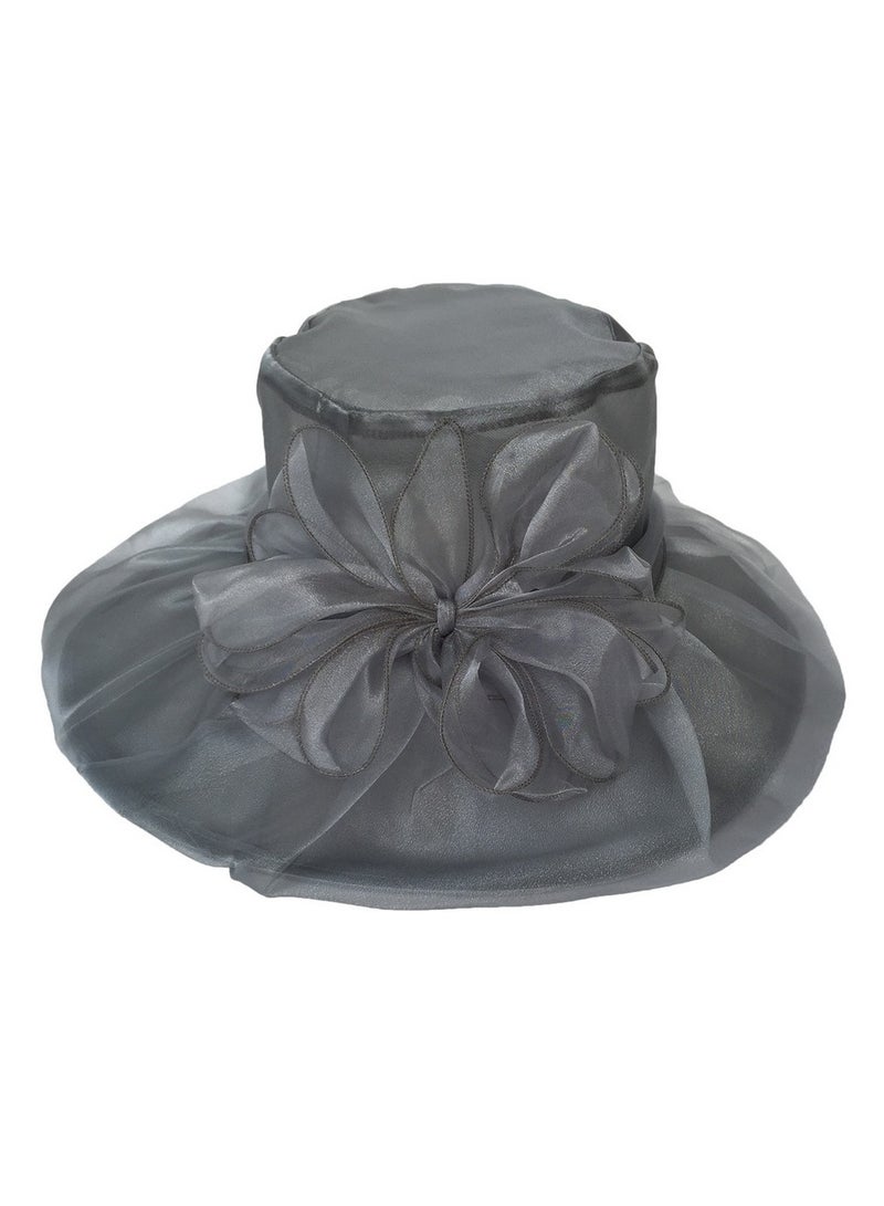 New Organza Large Brim Sunvisor Hat Foldable UV Resistant Beach Hat