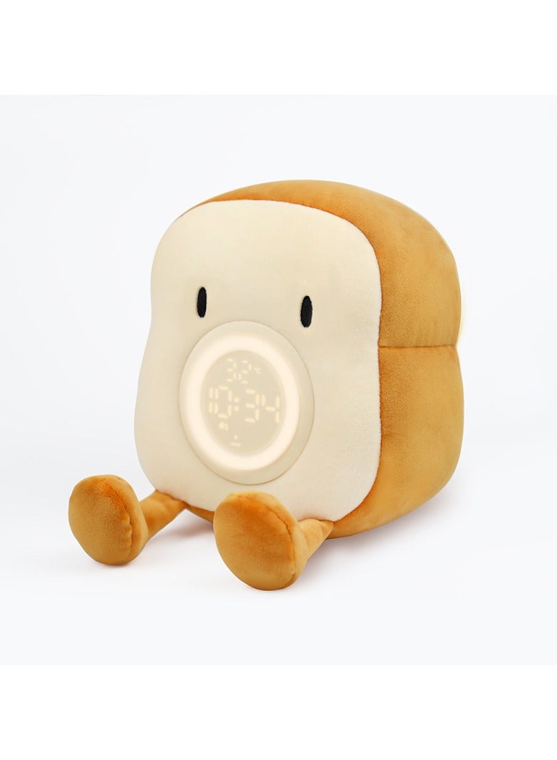 Simple Toast Plush Alarm Clock Cartoon Multifunctional Learning Alarm Clock