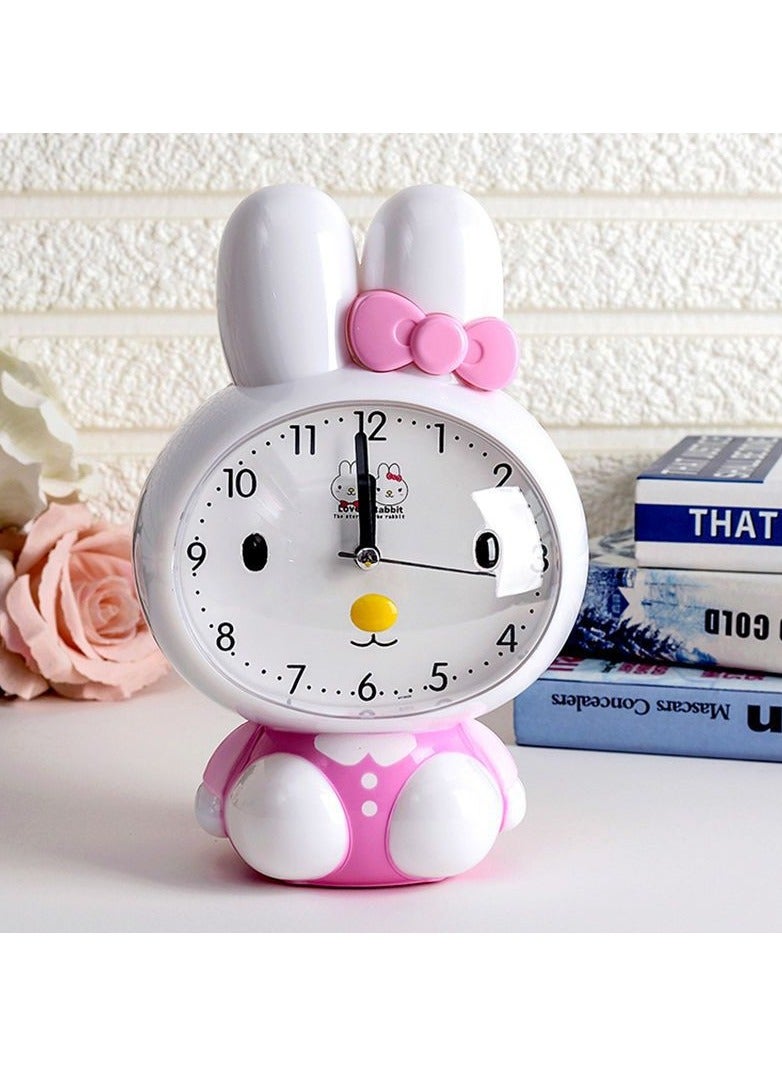 Students Use Bedside Mute Multifunctional Rabbit Shape Cartoon Talkative Music Creative Children Alarm Clock
