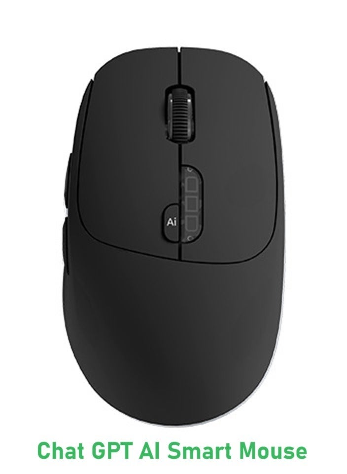 Chat GPT Mouse AI Smart Mouse Wireless Writing Mouse Intelligent Voice Mouse Voice Typing and Real-Time Translation Black