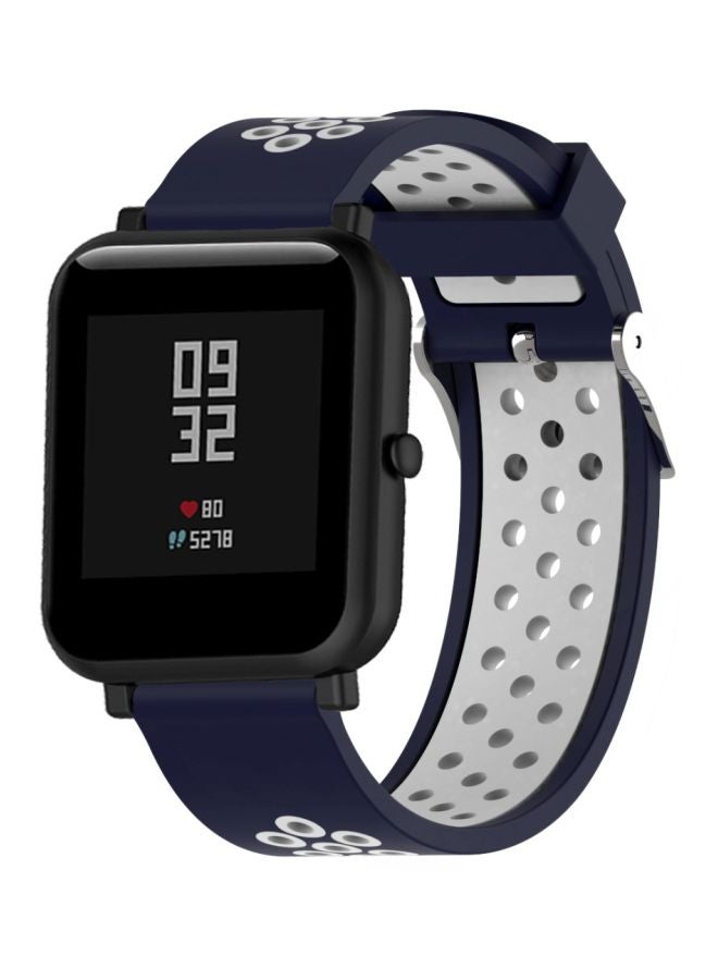 Replacement Strap For Xiaomi Huami Amazfit Bip Lite Version 20mm White/Blue
