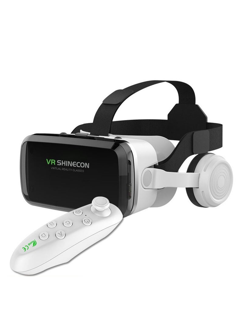 VR SHINECON Thousand Magic Mirror, VR Glasses, G04BS Bluetooth Headset Version, 3D Virtual Reality Helmet Smartphone + Y1 Joystick