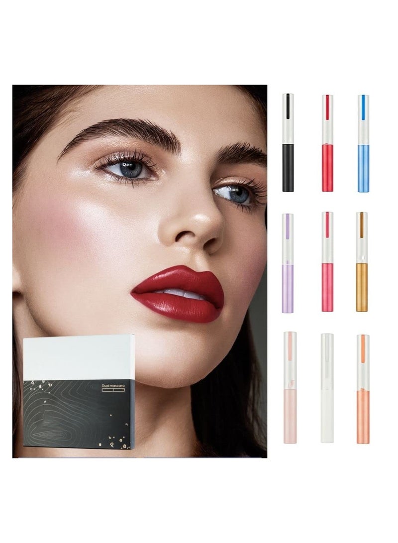 SYOSI 4D Fiber 9 Colors Set Lash Mascara, Create Thicker Longer Personalized Eyelashes, Long Lasting Waterproof Smudge-proof, All-day Sophisticated Eye Makeup Unique (1 Set)