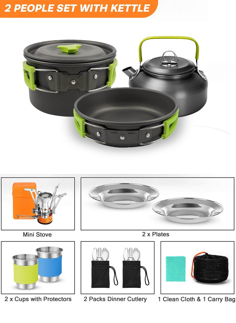 Outdoor Products Camping Cookware, Teapot, Tableware Combination Outdoor Pot Set