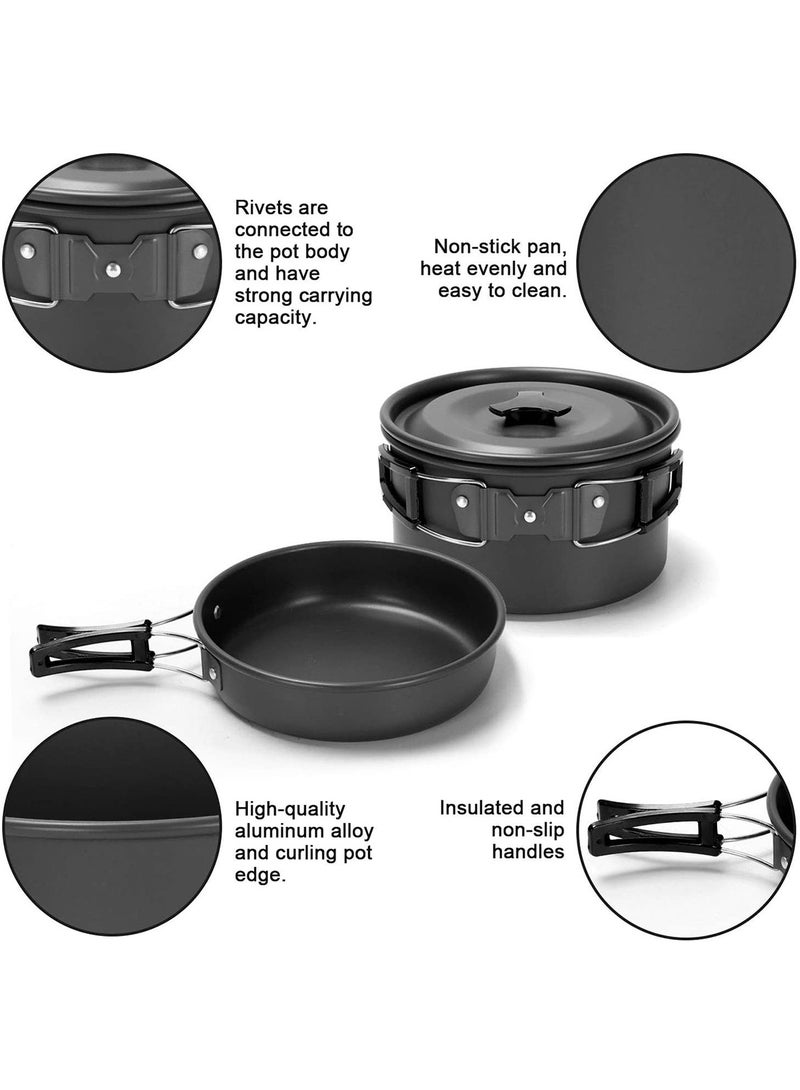 Outdoor Products Camping Cookware, Teapot, Tableware Combination Outdoor Pot Set