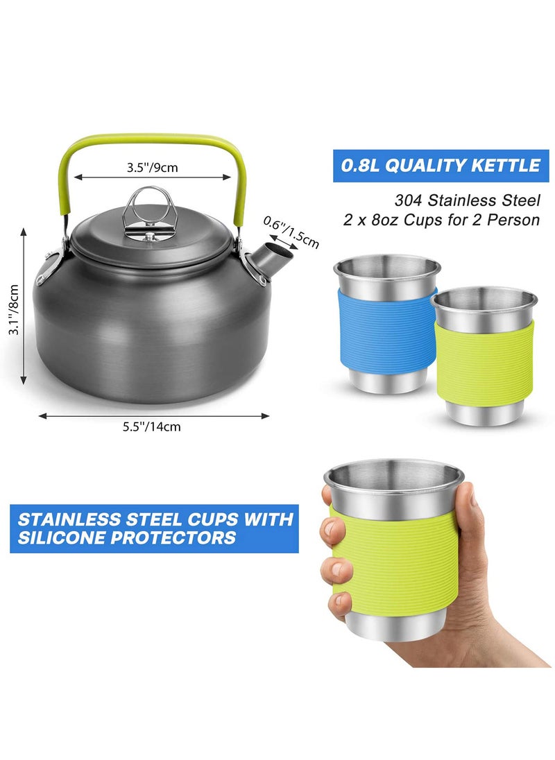 Outdoor Products Camping Cookware, Teapot, Tableware Combination Outdoor Pot Set