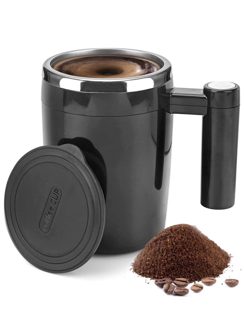 Self Stirring Mug Coffee Cup, Rechargeable Automatic Magnetic with Cup Brush & Lid, Auto Mixing Stainless Steel For Coffee, Milk, Cocoa, and Other Beverages