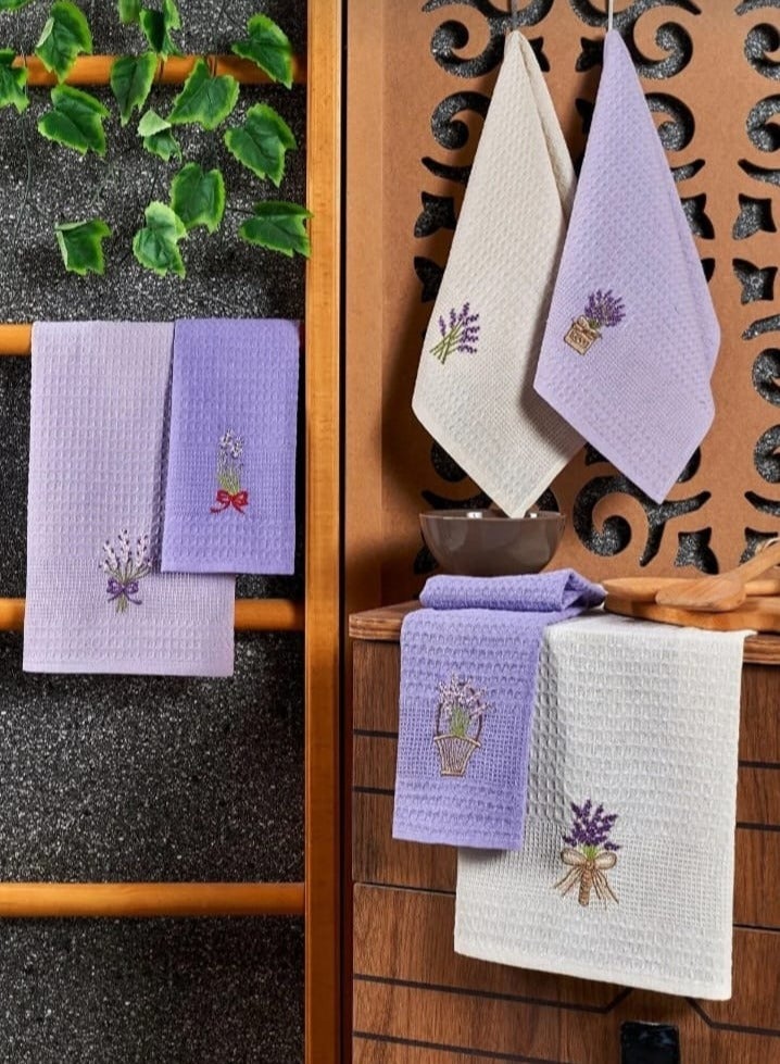 Kitchen Towels 6 qty Purple Each 40*60 Waffle Fabric Nice Look In Kitchen Very Useful