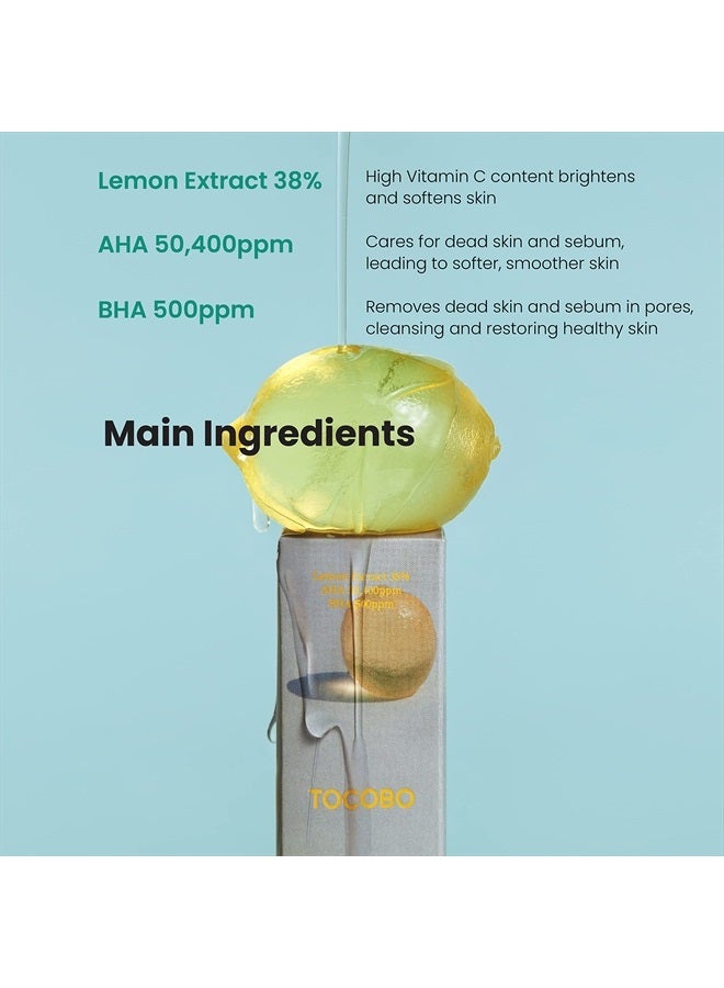 AHA BHA Lemon Facial Toner 5.07 fl oz / 150 ml | Vitamin C and Lemon Extract, AHA, BHA, Calming and Soothing Moisturizer | Natural Ingredients, Vegan Toner, Cruelty Free