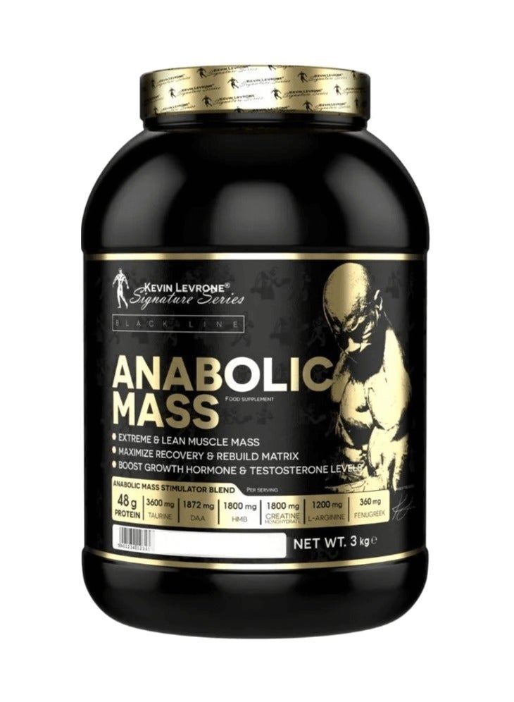 Anabolic Mass, Pro Muscle Building Weight Gainer, Toffee Flavour, 3kg