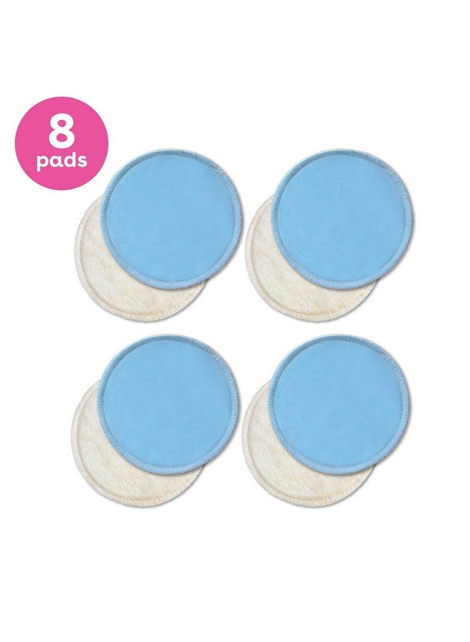 Nursing Pads For Breastfeeding Reusable Washable Breast Pads Super Soft Rayon Made From Bamboo Milk Proof Liner Perfect Baby Shower Gifts Blue