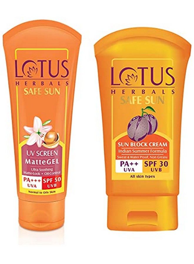 Uv Screen Matte Gel And Sun Block Cream Spf 50 Spf 30 50G Cream