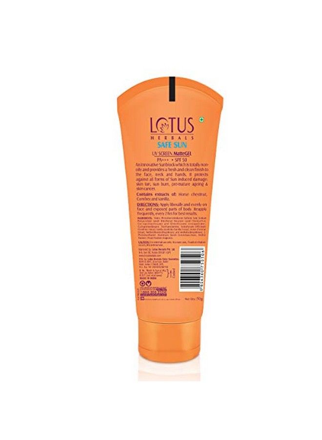 Uv Screen Matte Gel And Sun Block Cream Spf 50 Spf 30 50G Cream
