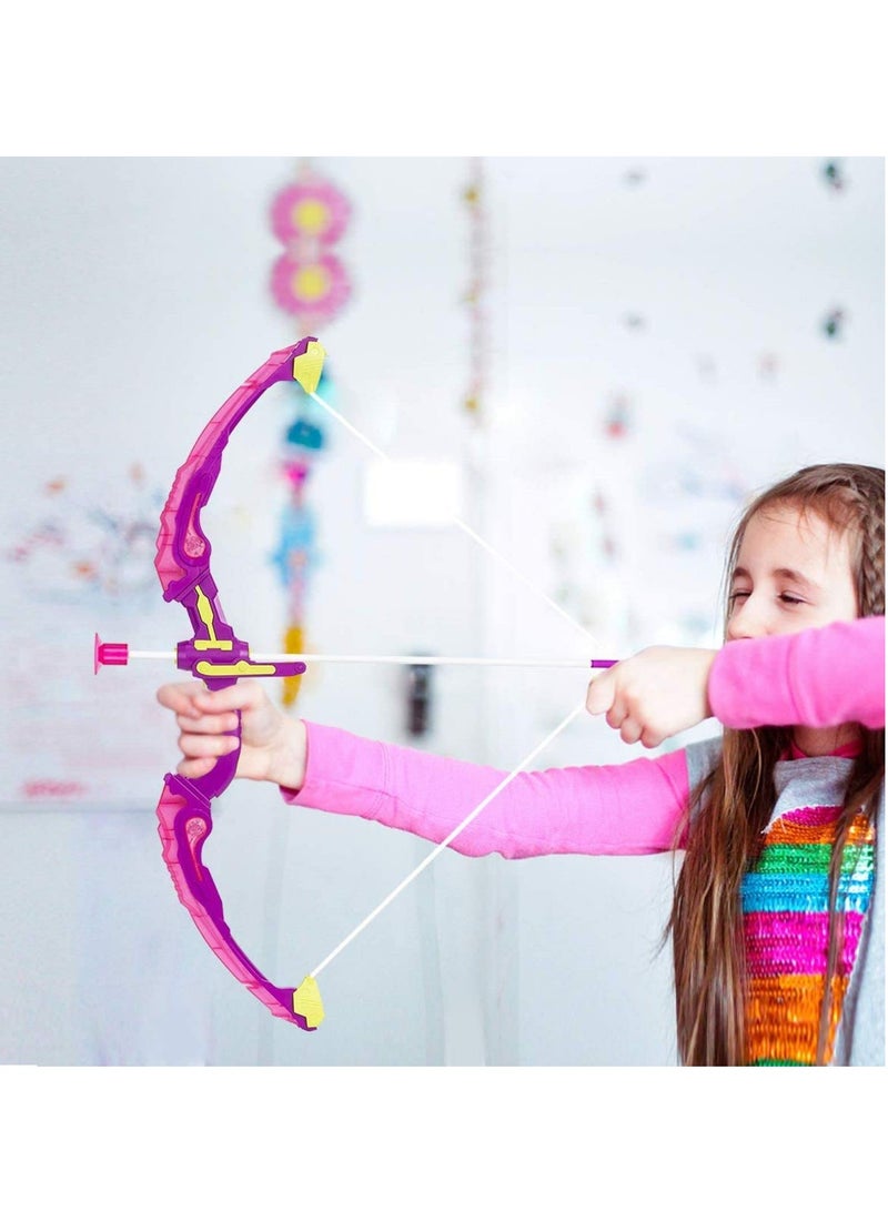 Bow and Arrow Set for Kids, Light Up Archery Toy Set, Includes 6 Suction Cup Arrows, Target and Quiver, Outdoor Toys for Kids, Gifts for Boys and Girls