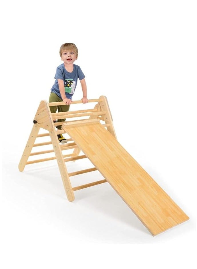 COOLBABY Solid Wood Children's Climbing Triangle Indoor Household Small Family Amusement Park Baby Climbing Slide Combination Folding Frame