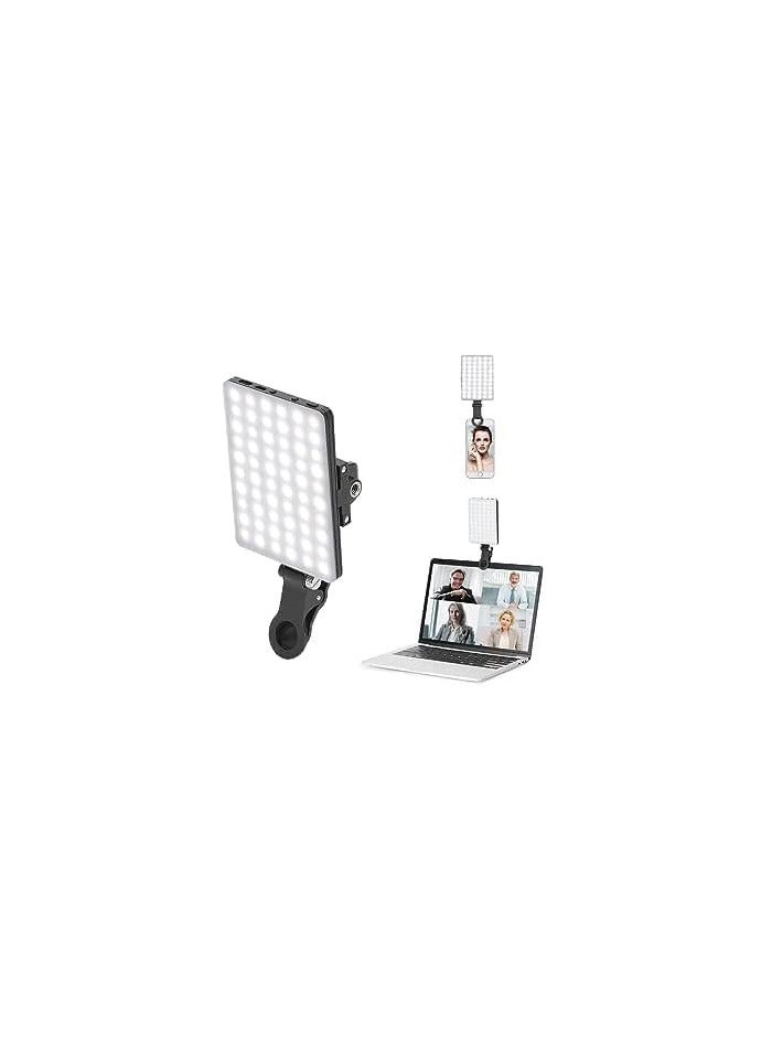 Portable Video Light for iPhone iPad, 360° Swivel Mount, Adjustable Head