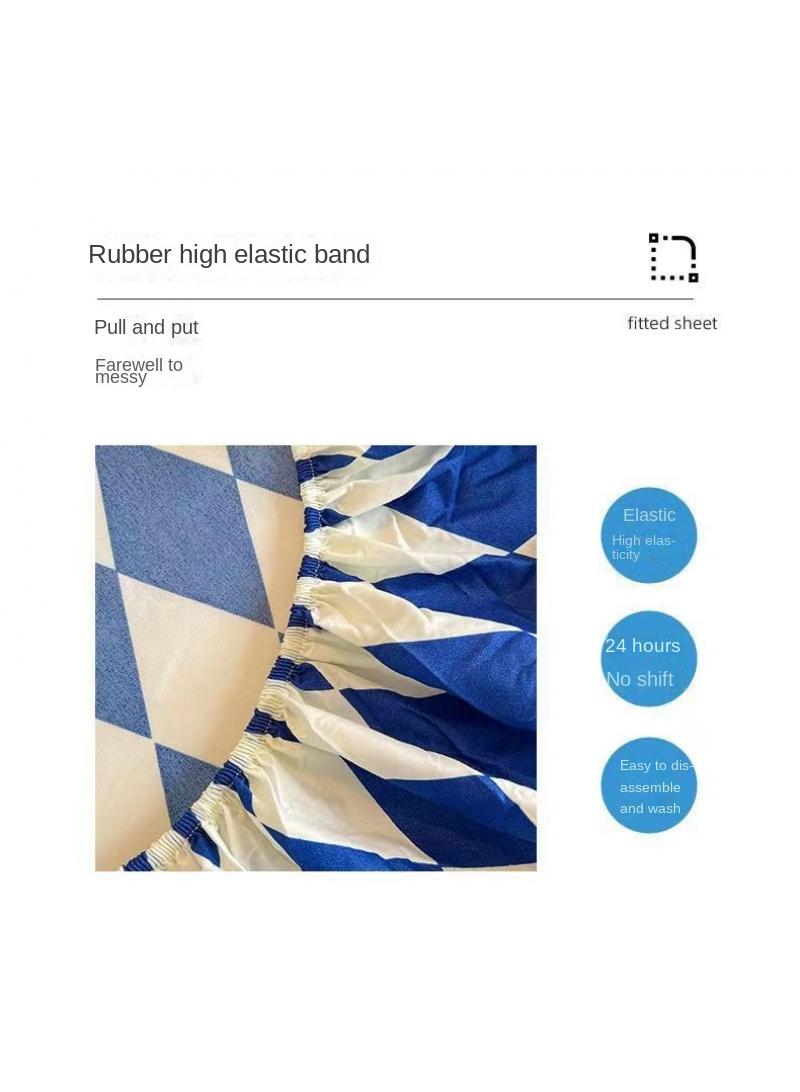 3-Piece Marble Patterned Bed Sheets Mattresses Breathable Mattress Cover