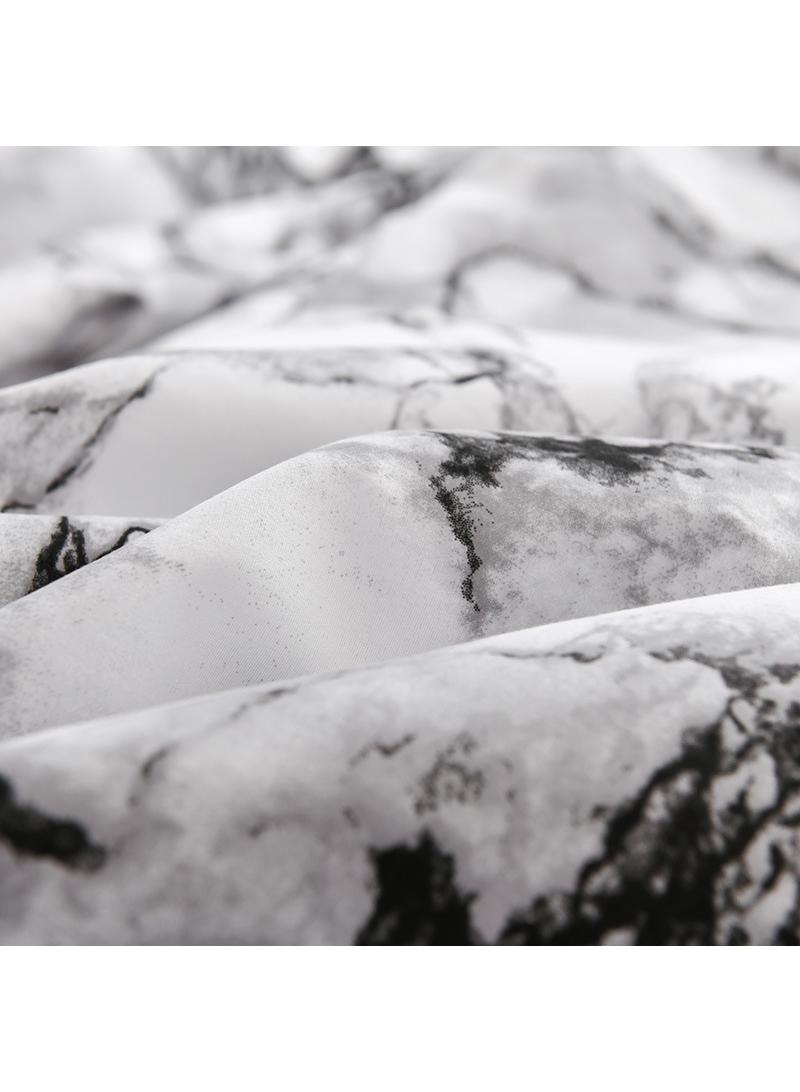 3-Piece Marble Patterned Bed Sheets Mattresses Breathable Mattress Cover