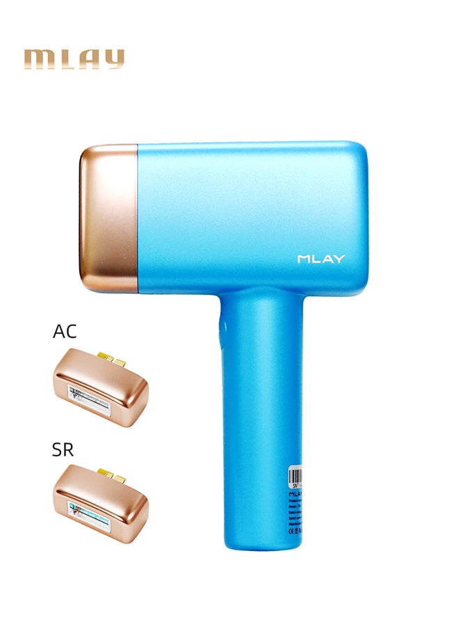 Updated T14 IPL Hair Removal Device With AC SR Lamp 3℃ Cold Compress 5-Levels 500000 Pulses Painless Laser Sky Blue