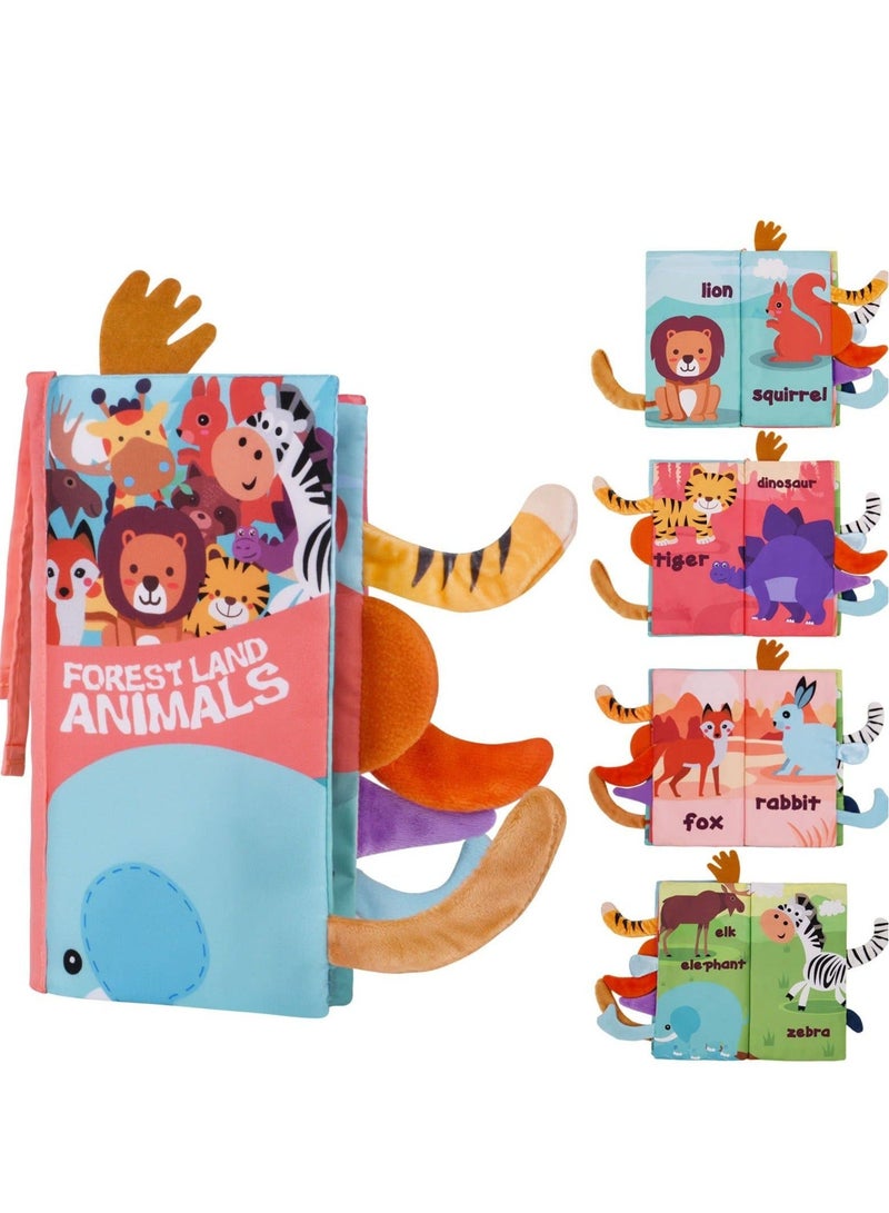 Soft Cloth Baby Book Toy, Touch & Feel Crinkle Books, Washable Chewable Non-Toxic Early Educational Book, Suitable for 0-6 Months