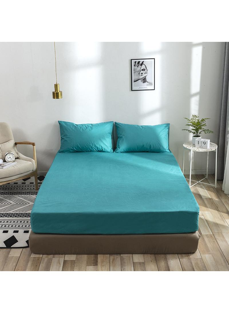 3-Piece Solid Color Bed Sheets Set Waterproof Breathable Mattress Cover