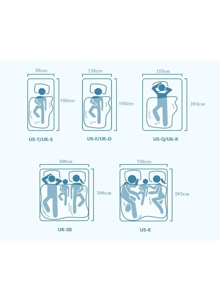 3-Piece Solid Color Bed Sheets Set Waterproof Breathable Mattress Cover