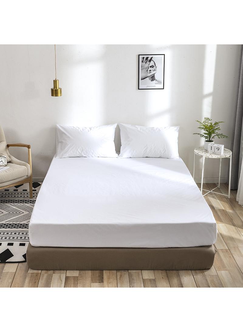 3-Piece Solid Color Bed Sheets Set Waterproof Breathable Mattress Cover