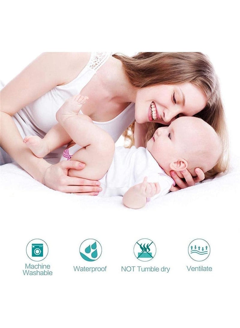 3-Piece Solid Color Bed Sheets Set Waterproof Breathable Mattress Cover