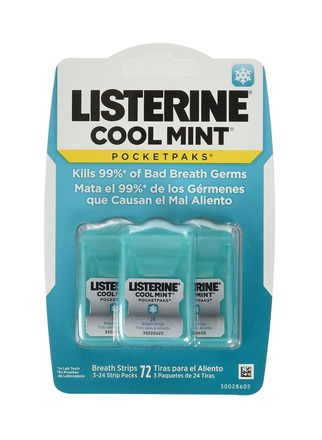 72-Piece Pocketpaks Cool Mint Breath Strips
