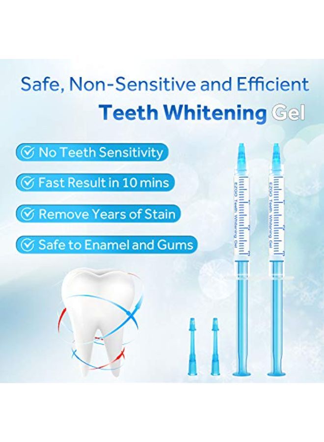 10 Pack Teeth Whitening Gel Refills 22% Bleaching Gel, No Sensitive Teeth Whitener, Great For Sensitive Tooth Whitening, Works With Teeth Whitening Led Light And Tray (10X 3Ml)