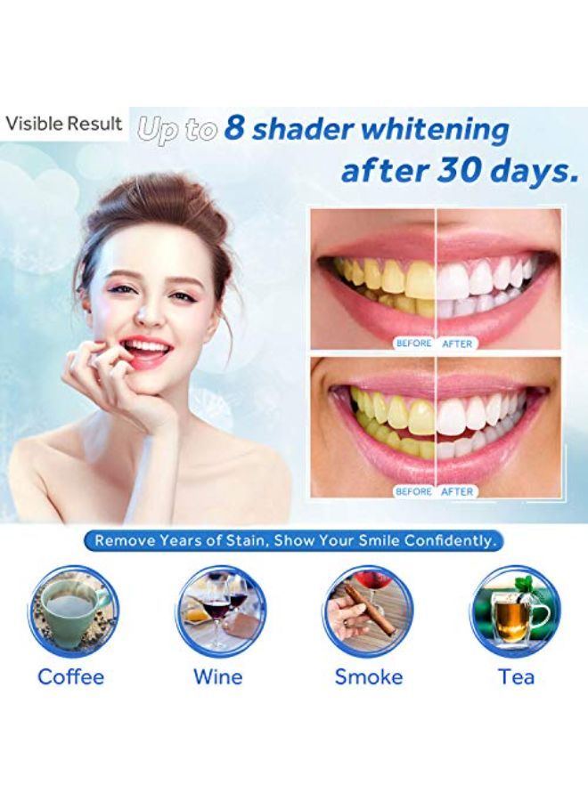 10 Pack Teeth Whitening Gel Refills 22% Bleaching Gel, No Sensitive Teeth Whitener, Great For Sensitive Tooth Whitening, Works With Teeth Whitening Led Light And Tray (10X 3Ml)