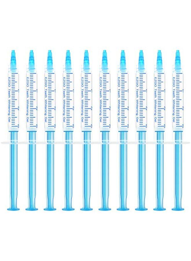 10 Pack Teeth Whitening Gel Refills 22% Bleaching Gel, No Sensitive Teeth Whitener, Great For Sensitive Tooth Whitening, Works With Teeth Whitening Led Light And Tray (10X 3Ml)