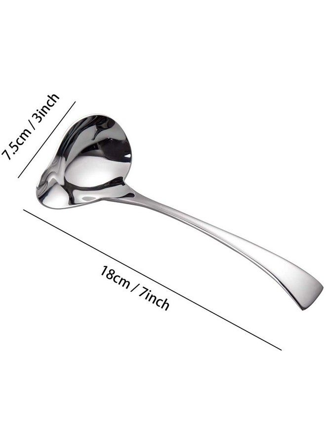 Small Sauce Ladle With Pouring Spout 18/10 Stainless Steel Sauce Drizzle Spoon 7Inch