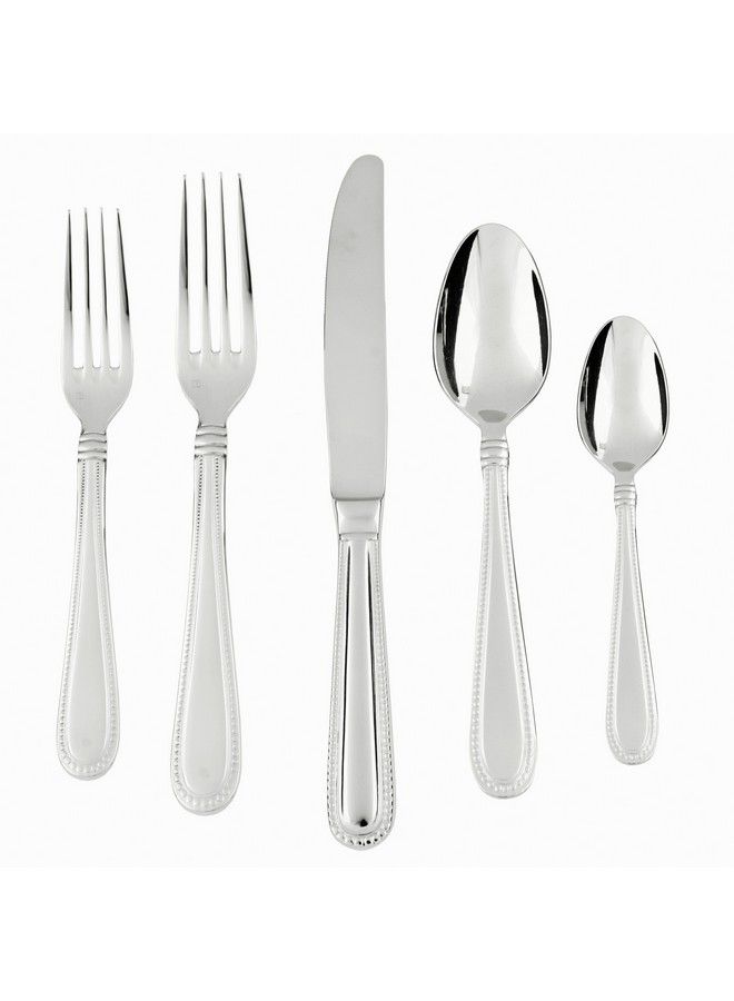 Caviar 18/10 Stainless Steel Flatware 5 Piece Place Setting Service For 1