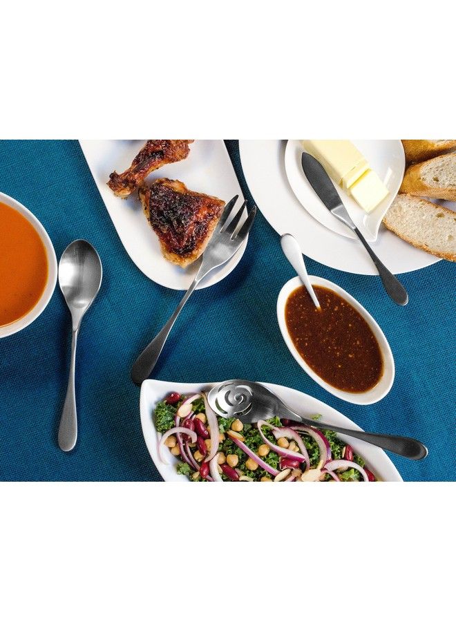 5 Piece Matte Serving Set 18/10 Stainless Steel