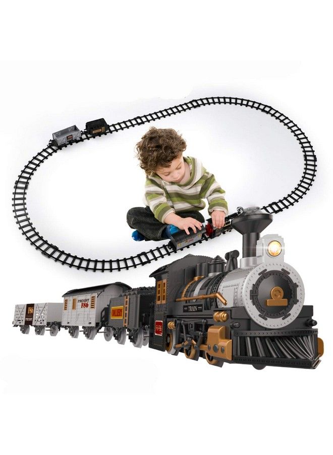 Electric Train Set For Kids, Batterypowered Train Toys Include Locomotive Engine, 3 Cars And 10 Tracks, Classic Toy Train Set Halloween Birthday For 3 4 5 6 Years Old Boys Girls