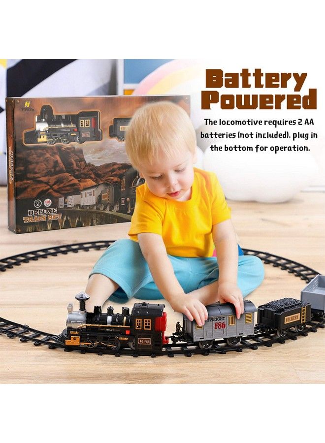 Electric Train Set For Kids, Batterypowered Train Toys Include Locomotive Engine, 3 Cars And 10 Tracks, Classic Toy Train Set Halloween Birthday For 3 4 5 6 Years Old Boys Girls