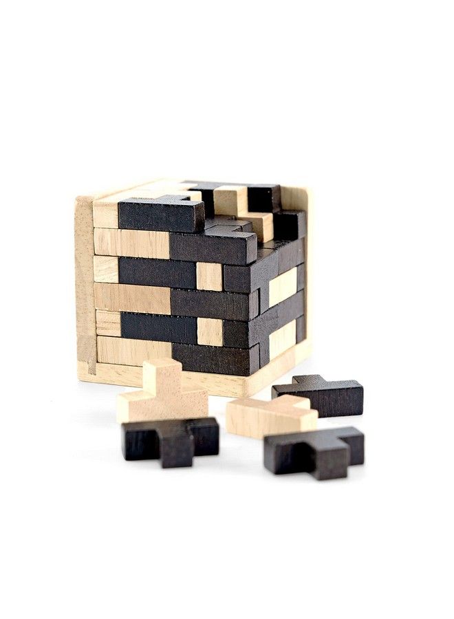 Brain Teaser 3D Puzzle Wooden Cube Children Adult Brain Puzzle Solve The Puzzle,Entertainment And Educational Tools