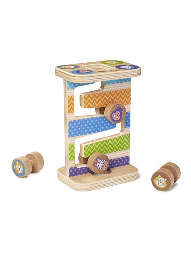 First Play Wooden Safari Zigzag Tower With 4 Rolling Pieces 1 Ea